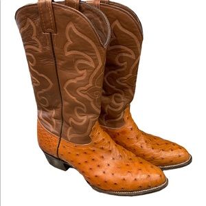 Larry Mahan Men's Shoes Larry Mahan Full Quill Ostrich Cowboy Boots